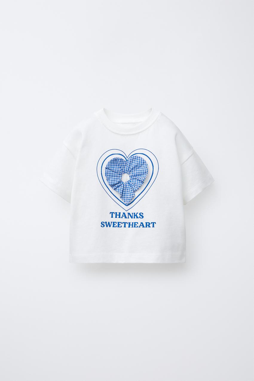 GINGHAM APPLIQUÉ T-SHIRT