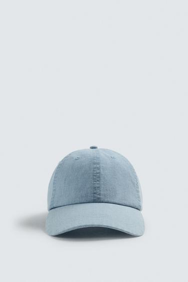 COTTON CHAMBRAY CAP - Light blue by Zara - Image 3