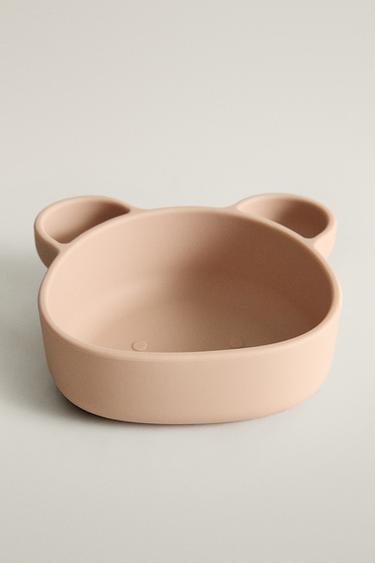 KIDS' SILICONE BEAR BOWL — Pink 2