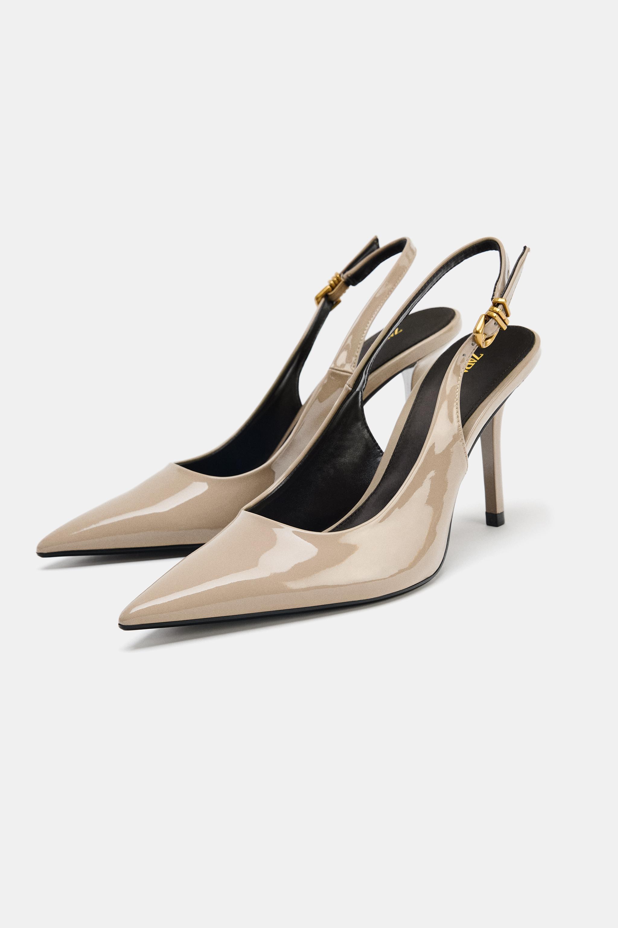 SLINGBACK HEELS - Taupe Gray | ZARA United States