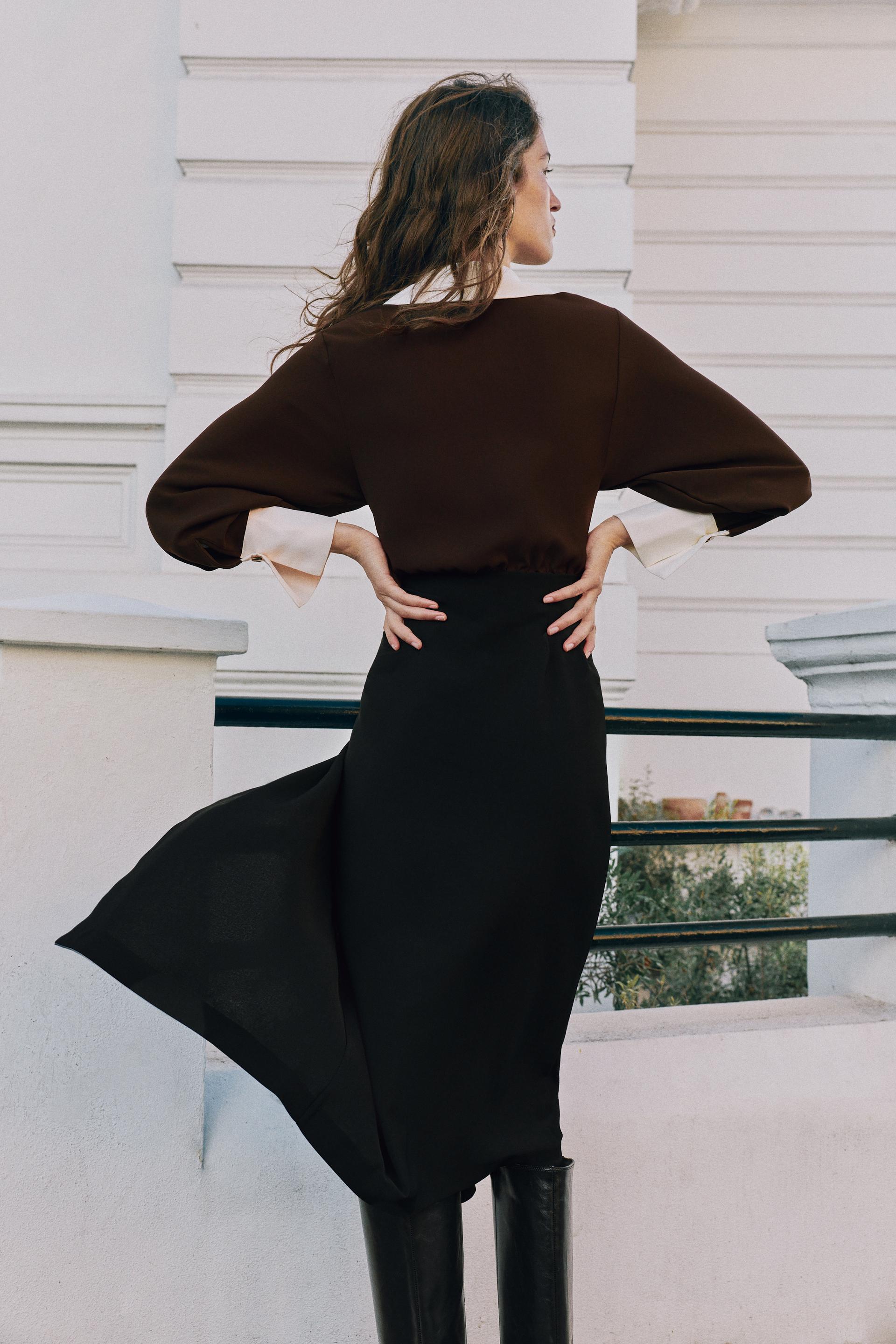 COMBINED BUCKLE MIDI DRESS thumbnail 6