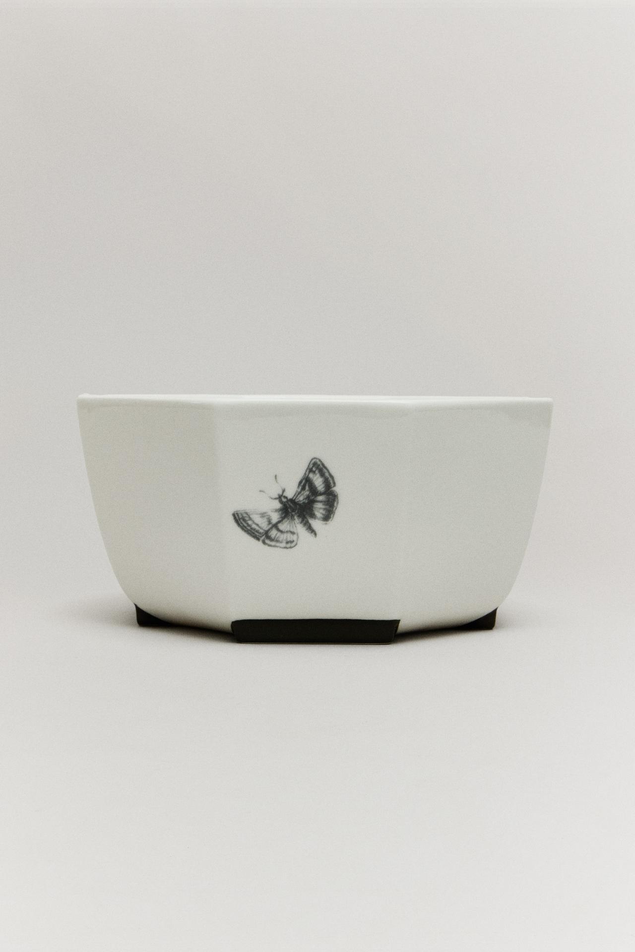 THE SKY OCTAGONAL CEREAL BOWL — White