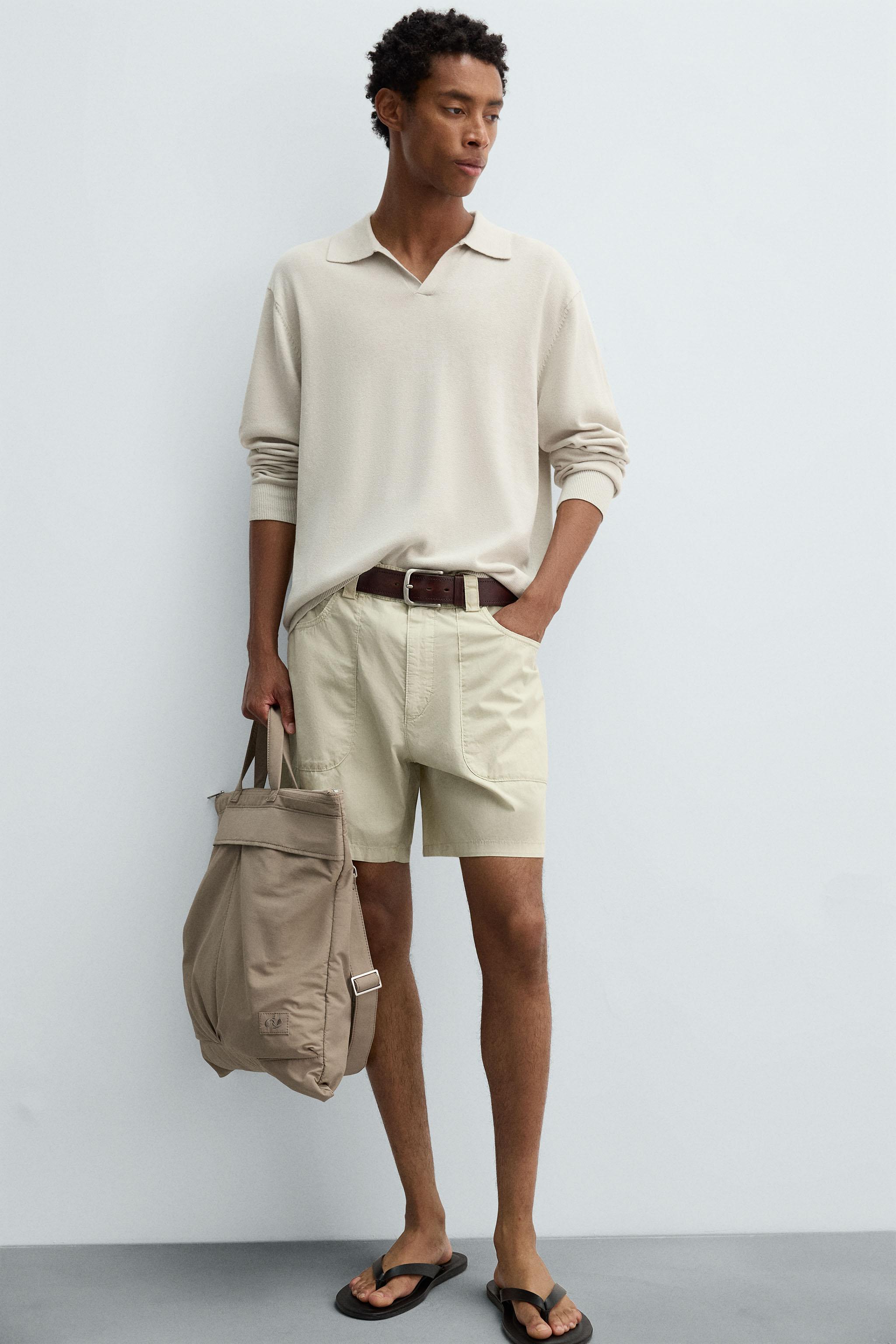 BERMUDA DÉLAVÉ EN COTON