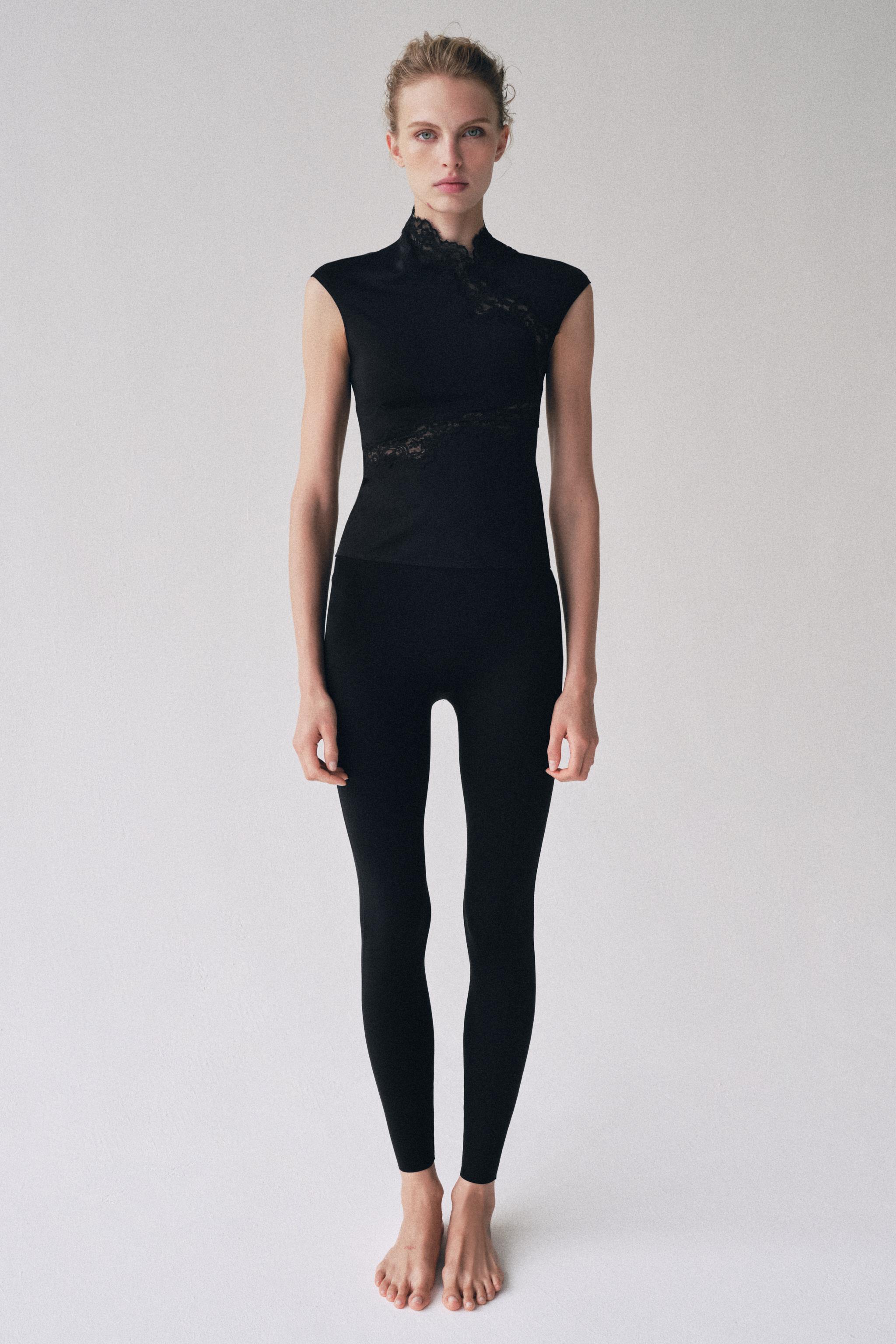 LACE MOCK-NECK TOP