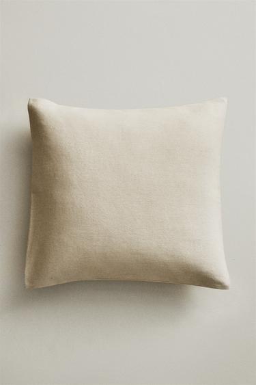 PLAIN CUSHION COVER - Light beige by Zara - Image 6