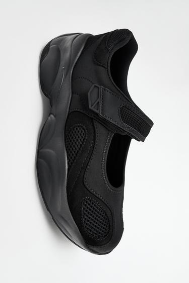 CHUNKY BALLET FLATS - Black by Zara