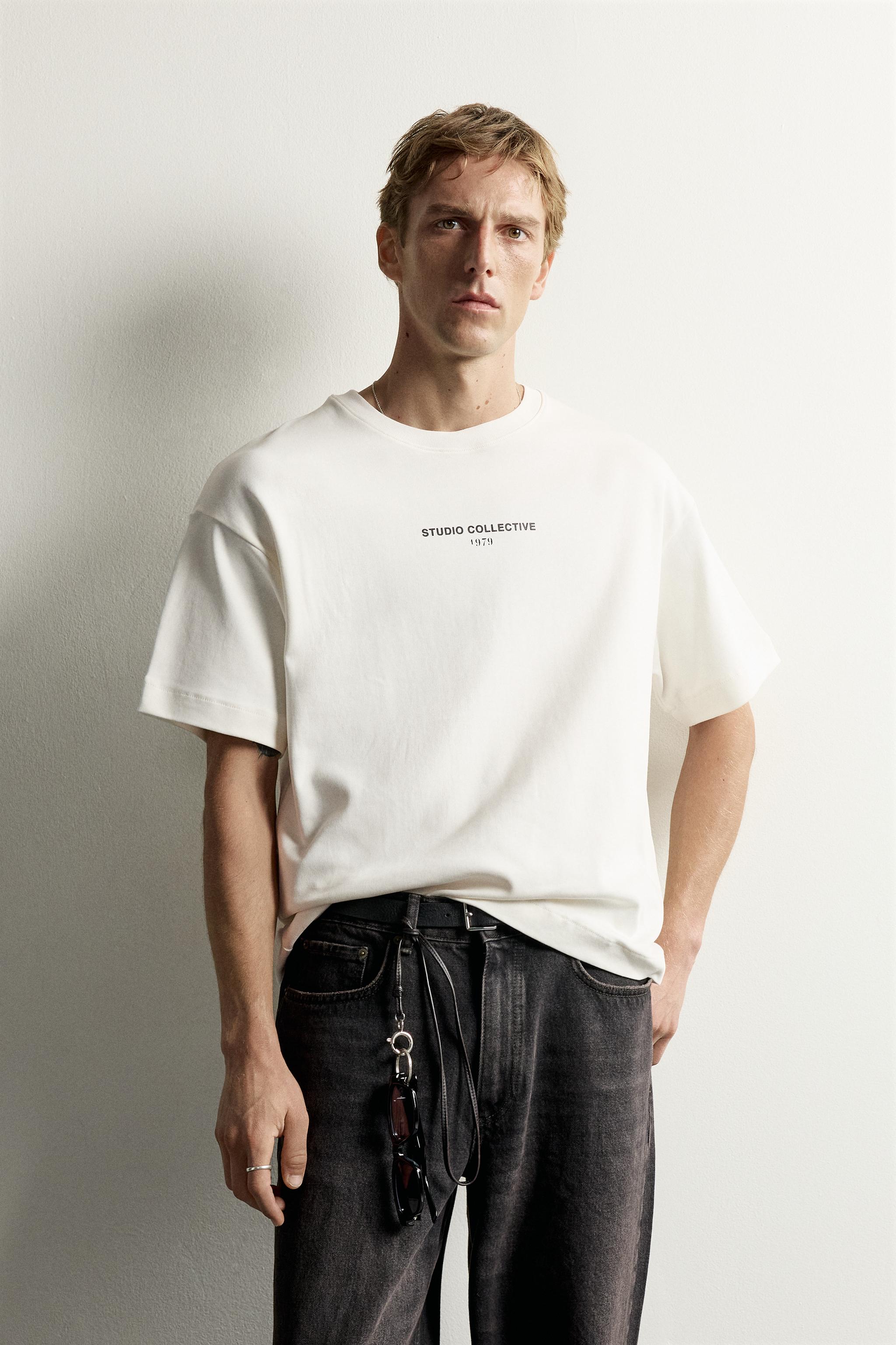 Мужские худи Zara CONTRAST PRINT INTERLOCK SWEATSHIRT — фото 2