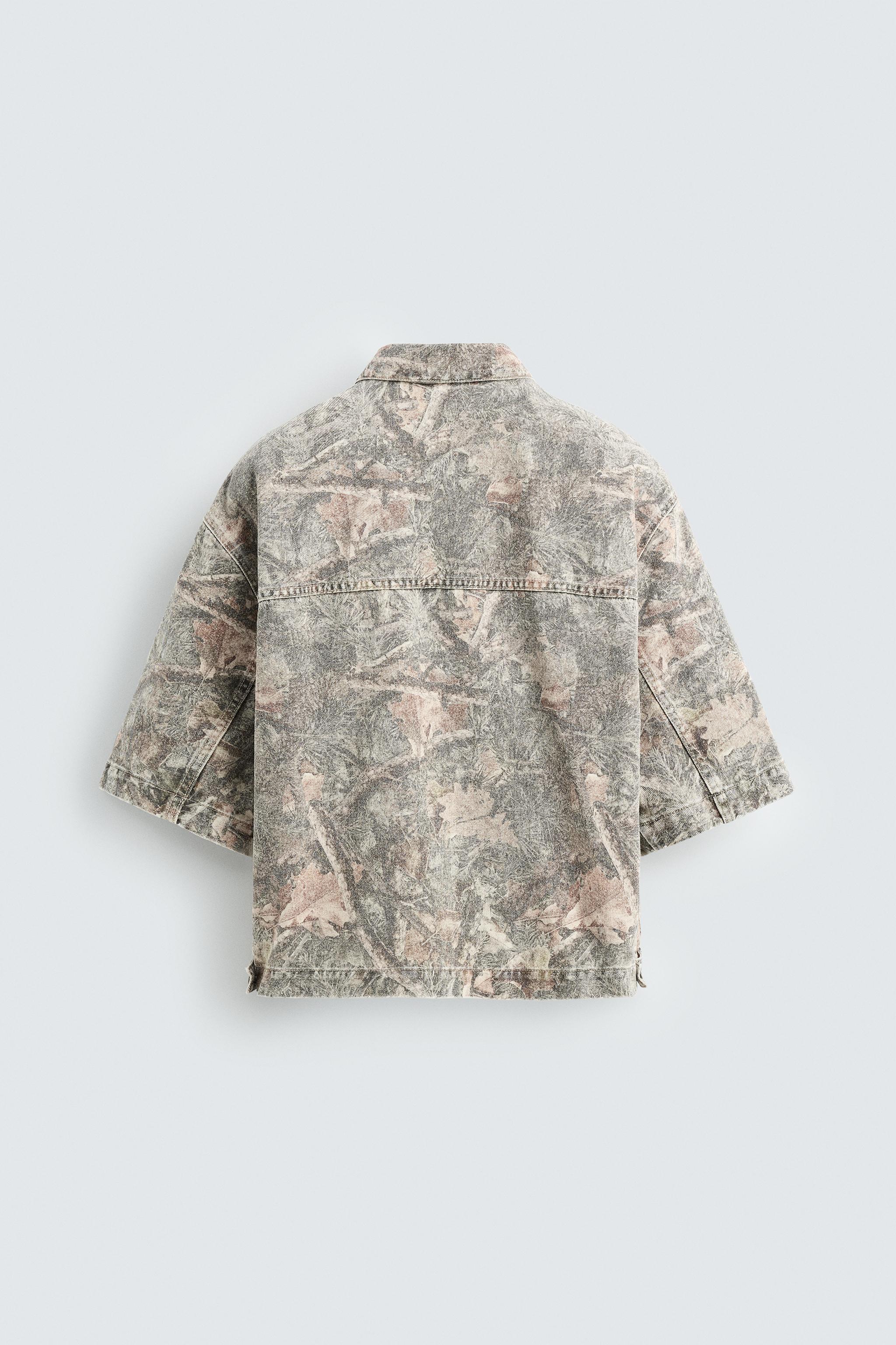 安心★関税込み★ZARA★ABSTRACT PRINT OVERSHIRT ABSTRACT PRINT OVERSHIRT - Beige | ZARA United States