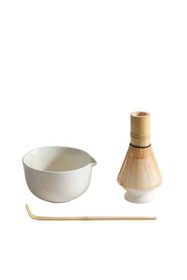 Zara KOMPLET ZA MATCHA ČAJ OD KERAMIKE – krema