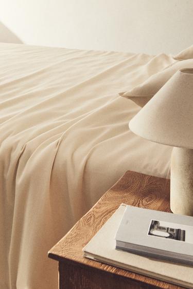 SATEEN DUVET COVER (500 THREAD COUNT) - Ecru by Zara