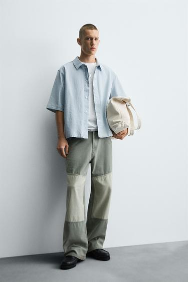 EMBROIDERED DENIM SHIRT - Light blue by Zara - Image 6