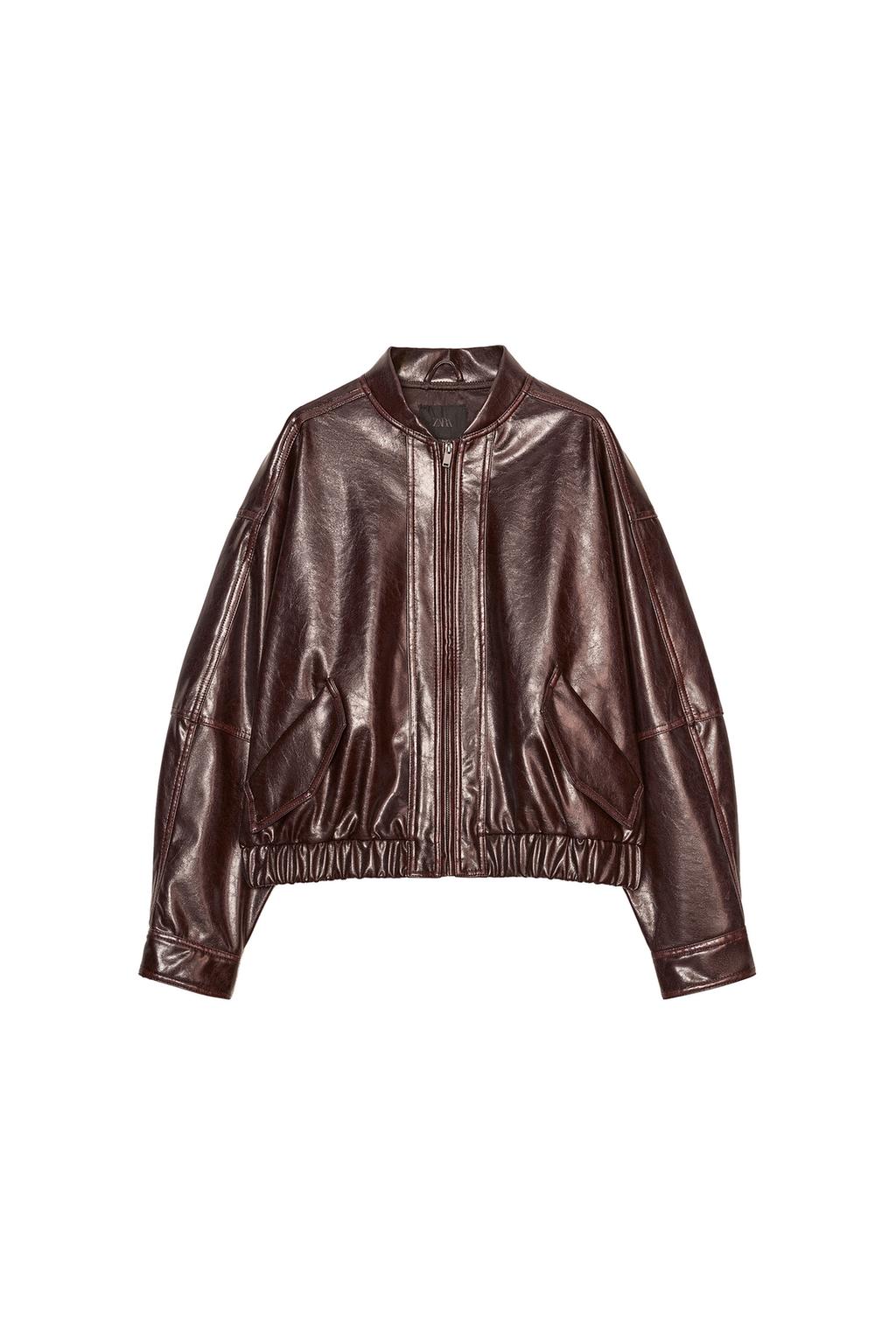 FAUX LEATHER BOMBER JACKET - image 3
