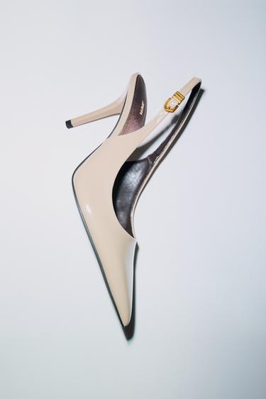 Zara SLINGBACK HEELS - Taupe Gray