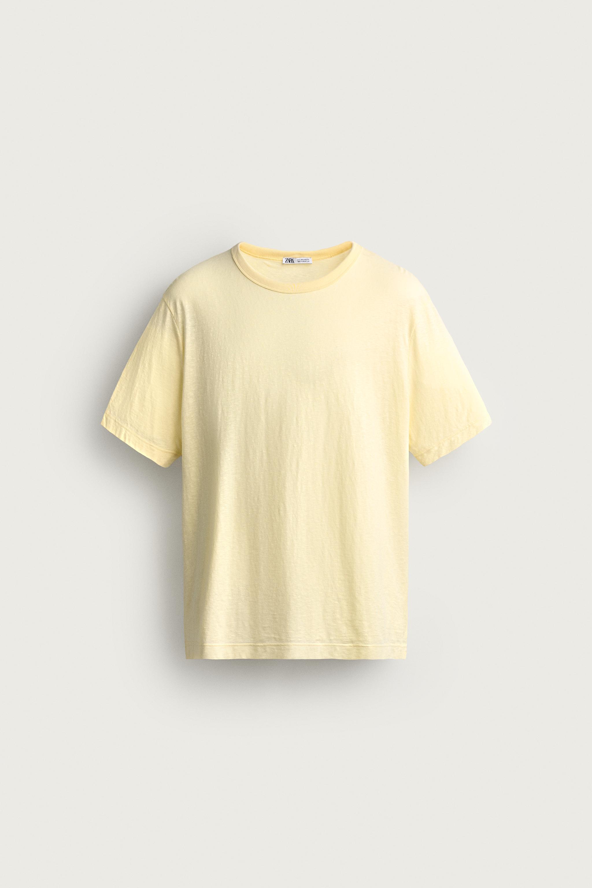 LIGHTWEIGHT REGULAR FIT T-SHIRT — Yellow