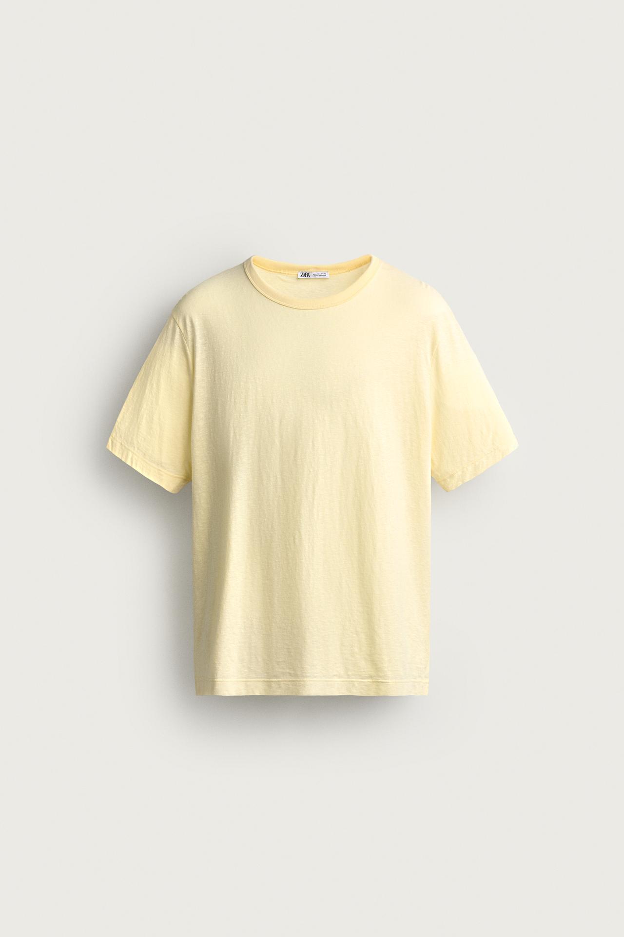 LIGHTWEIGHT REGULAR FIT T-SHIRT — Yellow