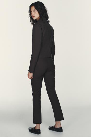 PANTALON FLARE À POCHES - Marron de Zara - Image 3