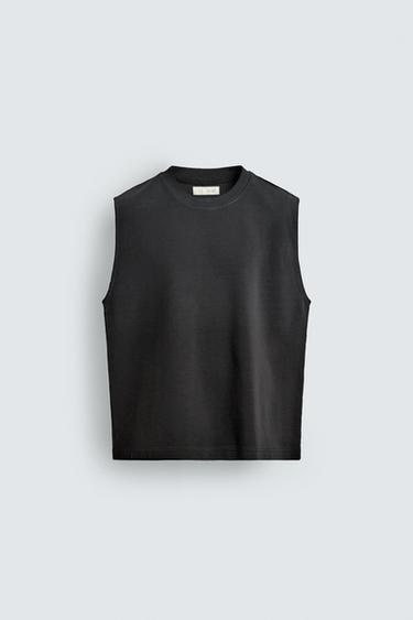 CAMISETA TANK LAVADA - Gris de Zara