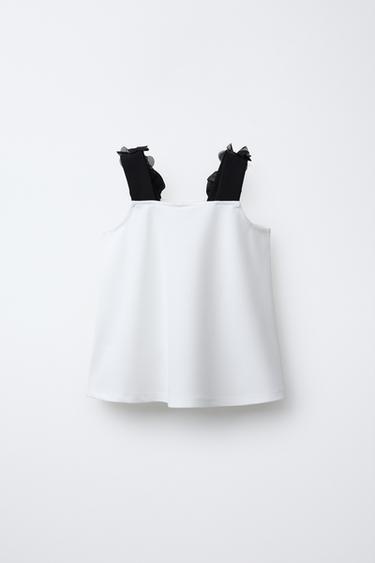 FLORAL VEST TOP - White by Zara - Image 1