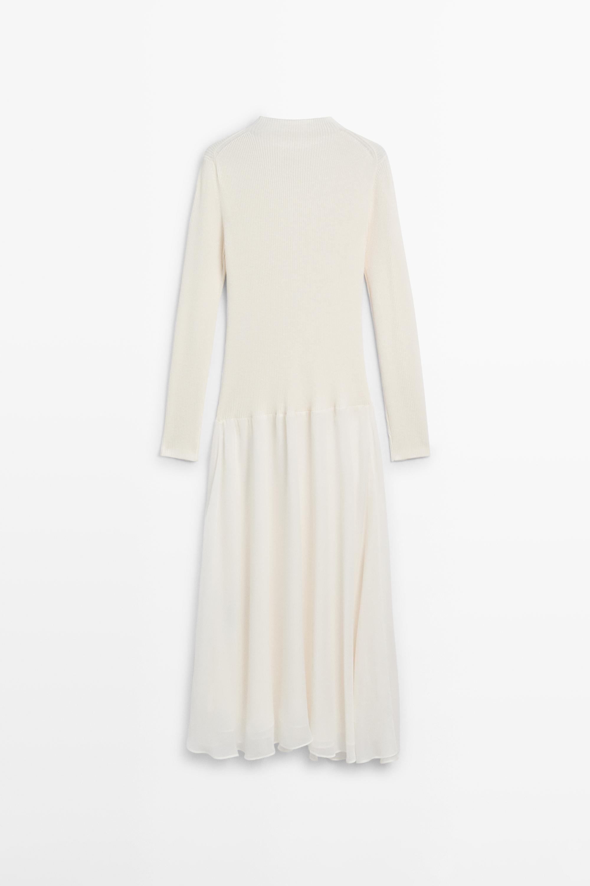 Robe en maille bi-matière