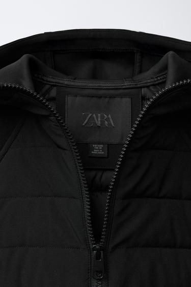 COMBINED ULTRA-LIGHTWEIGHT NEOPRENE-EFFECT JACKET - Black by Zara - Image 6