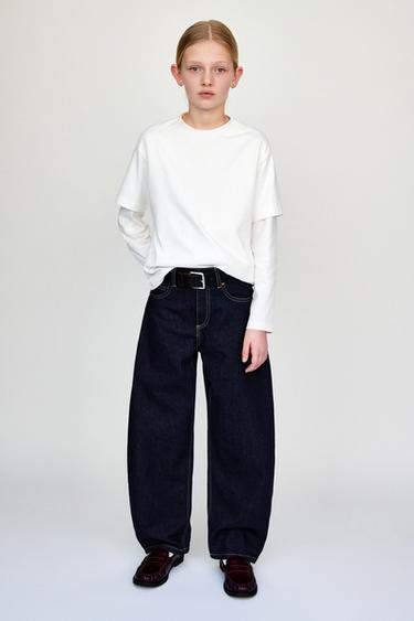 Zara 桶型牛仔褲 - 藍色