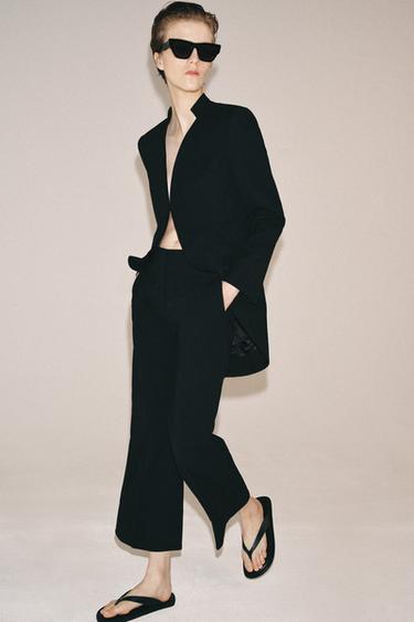 PANTALÓN CROPPED FLARE ZW COLLECTION LIMITED EDITION - Negro de Zara