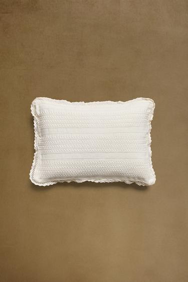 CHILDREN'S TEXTURED CUSHION COVER - Oyster-white by Zara - Image 4