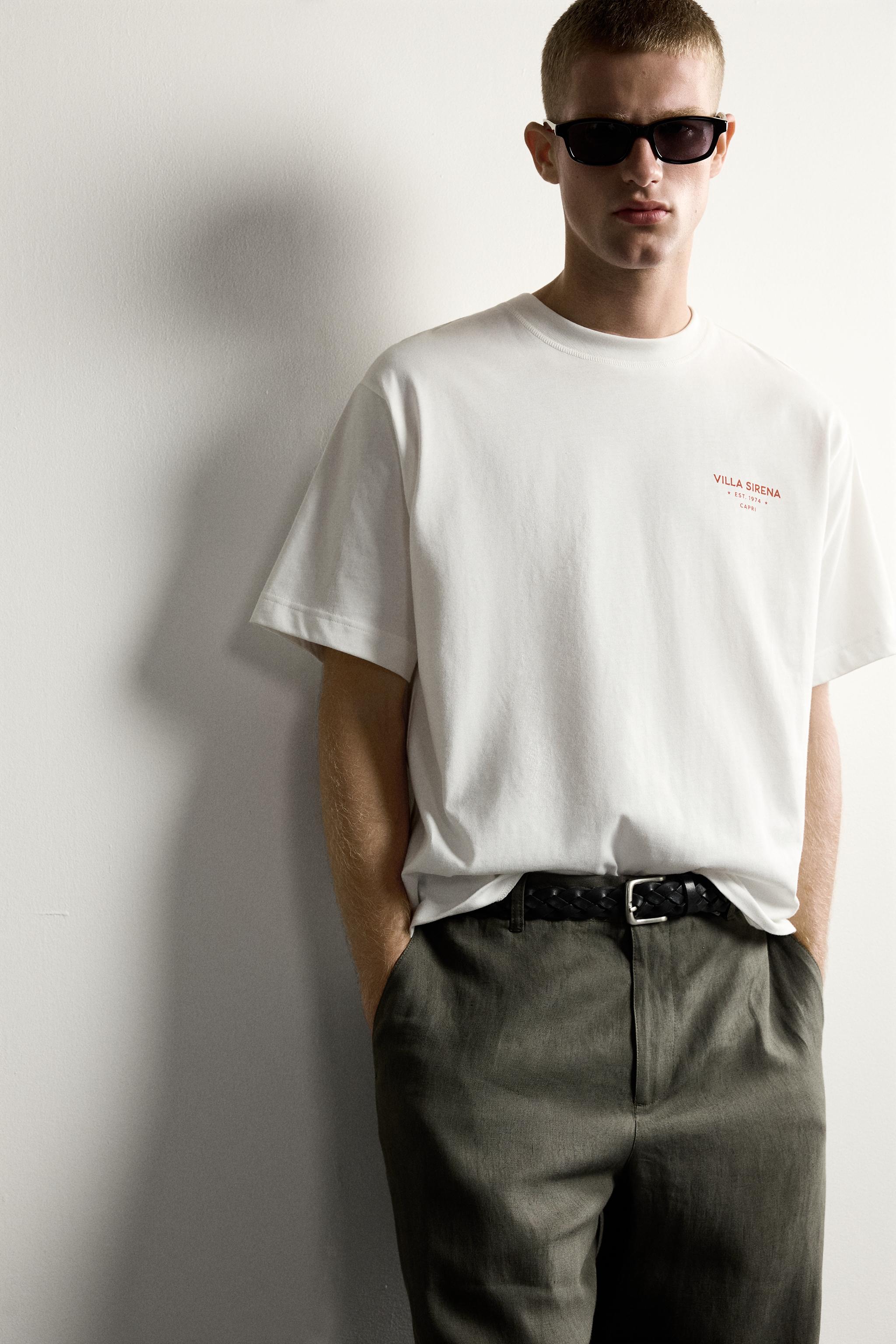 RELAXED FIT CONTRAST PRINT T-SHIRT