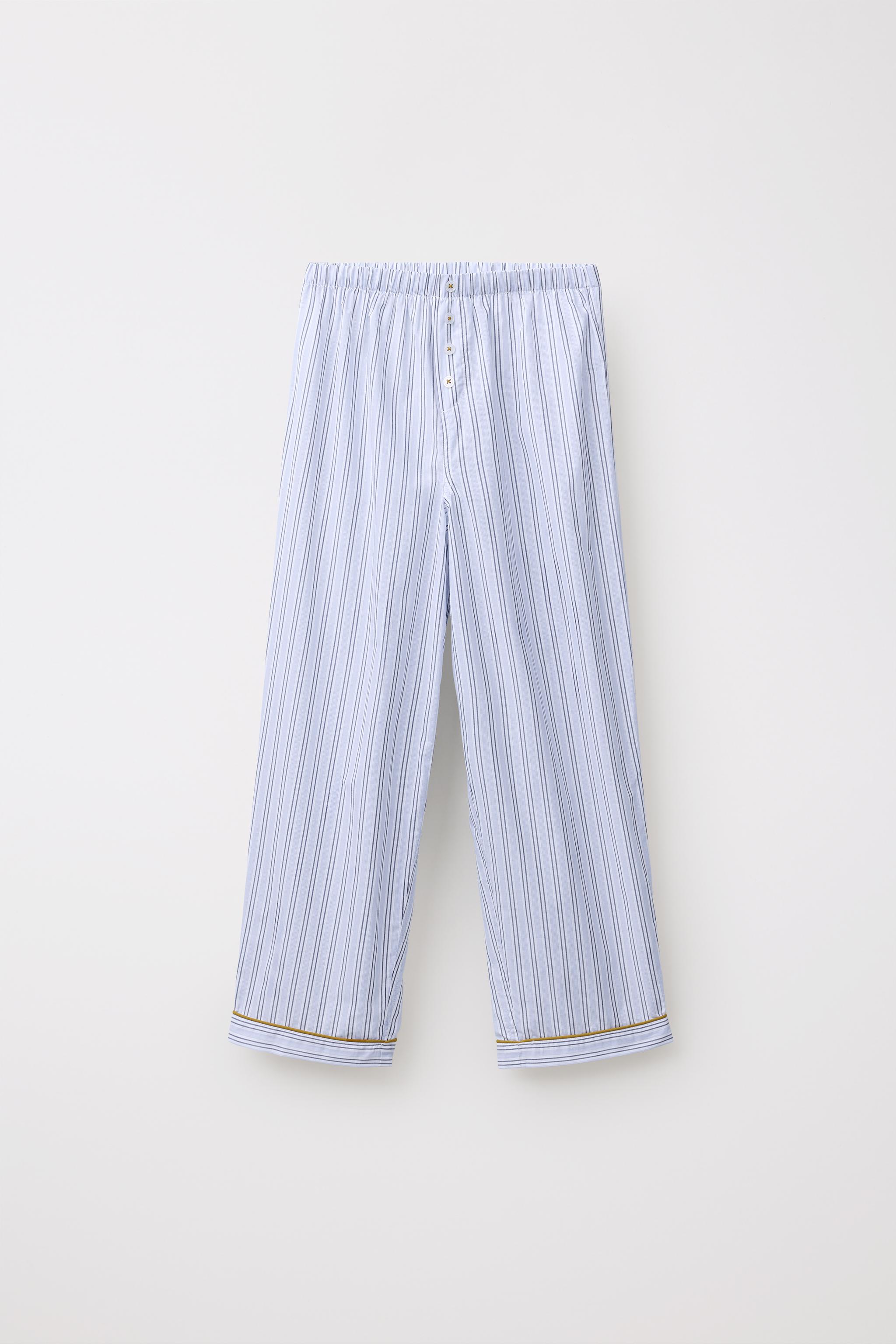 LIMITED EDITION ストライプ柄パジャマパンツ - ストライプ | ZARA