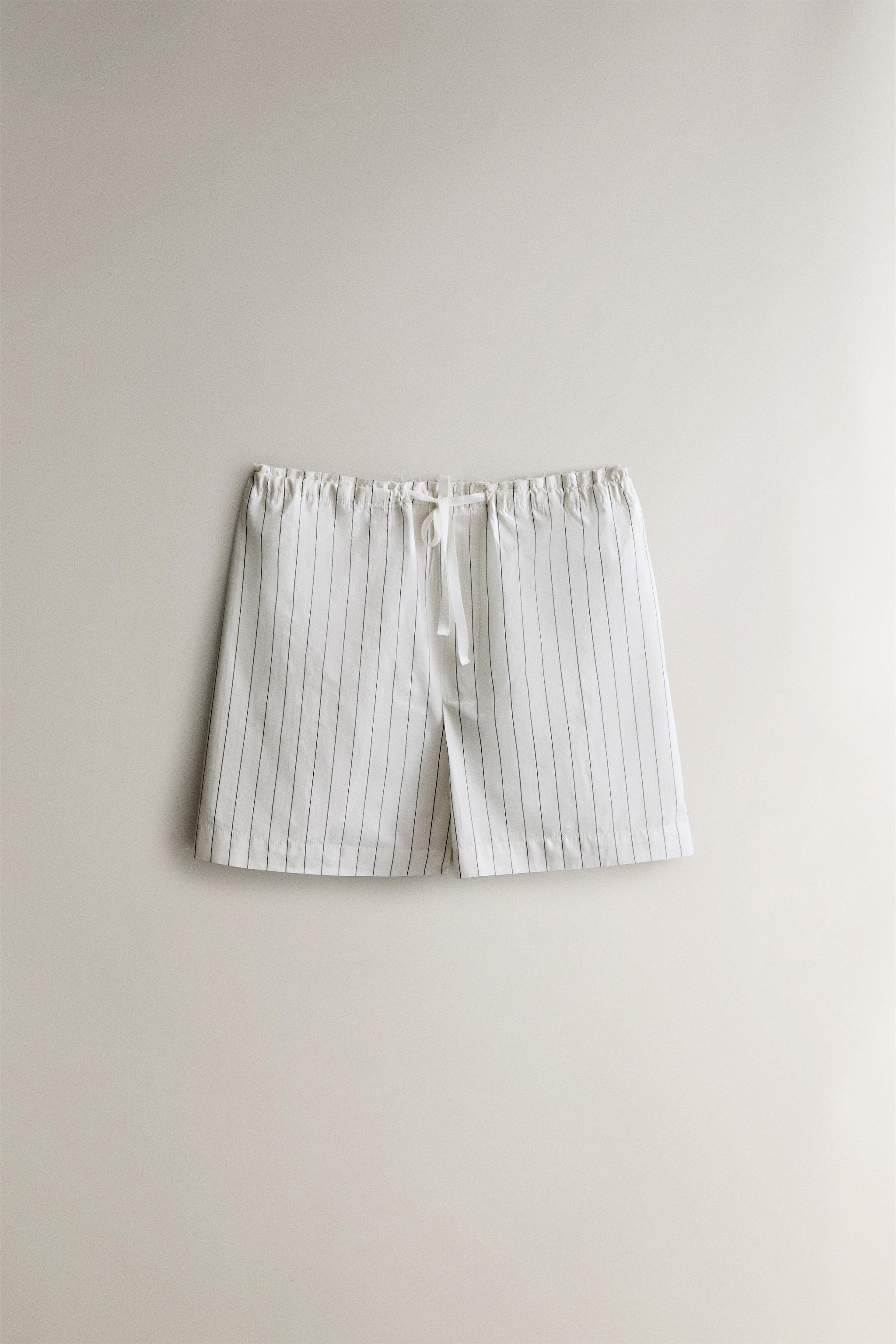 ストライプ ショートパンツ - エクリュ | ZARA Japan / 日本