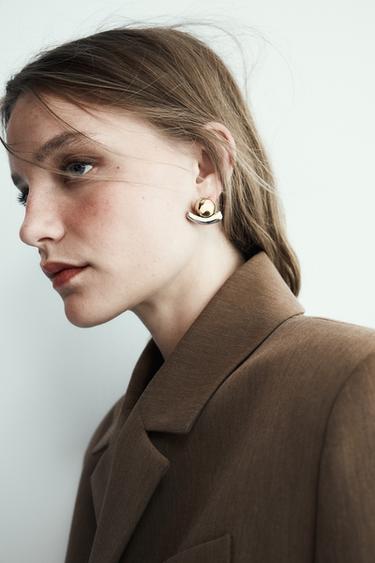 PENDIENTES COMBINADOS BOLA PALO - Oro / Plata de Zara