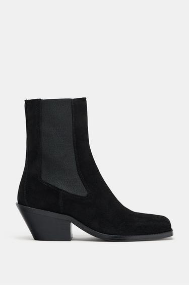 BLOCK HEEL ANKLE BOOTS - Black by Zara