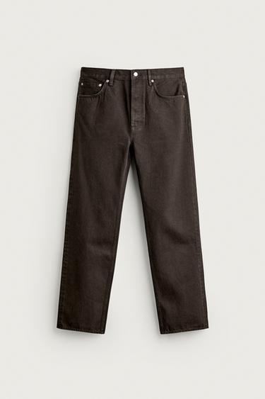 JEANS STRAIGHT FIT AARON LEVINE X ZARA - Marrón chocolate de Zara