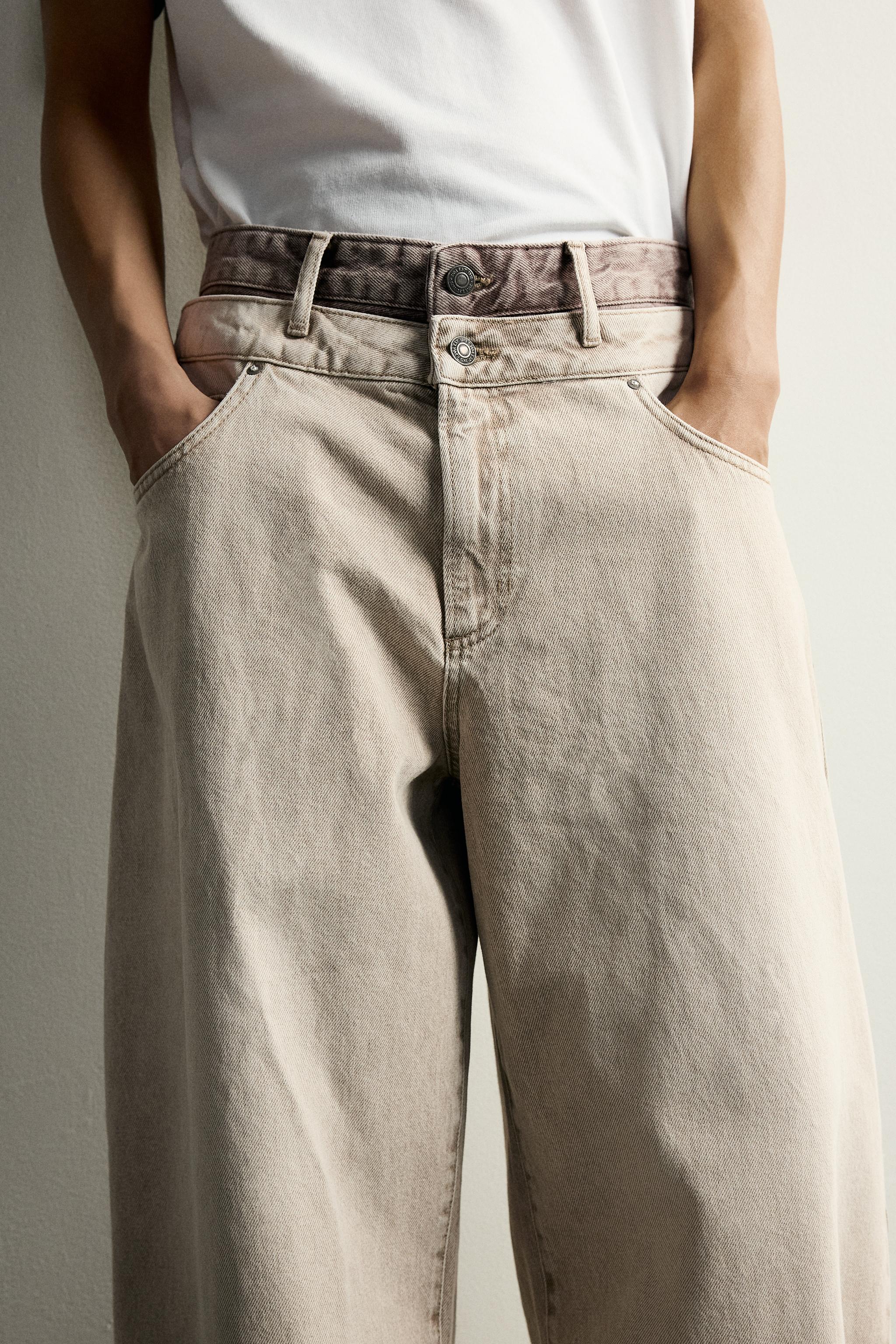 Мужские брюки Zara LAYERED-WAISTBALLOON FIT PANTS — фото 5