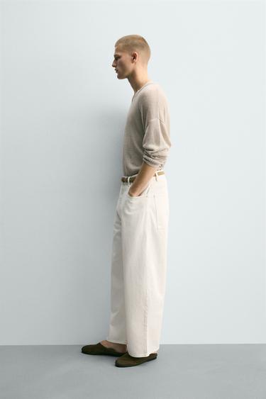 WIDE-LEG JEANS - White by Zara - Image 3