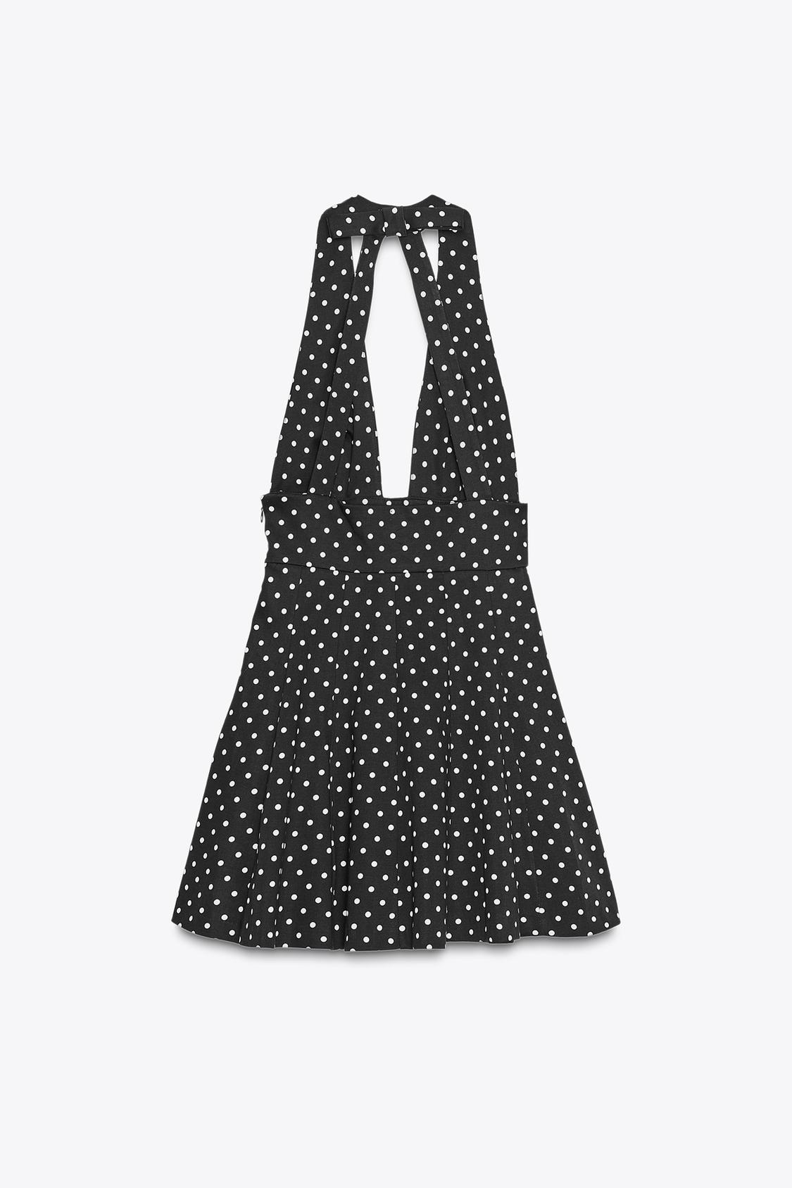 POLKA DOT HALTER SHORT DRESS