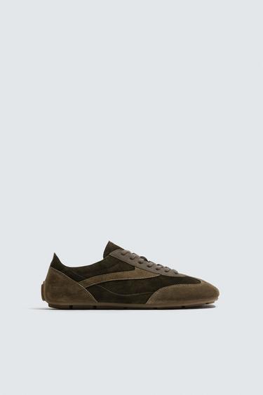 ZAPATILLA PEL - Marrón escuro de Zara