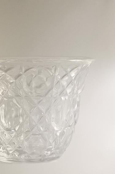 SMALL GLASS TUMBLER WITH RAISED DESIGN - 990 by Zara - Image 4
