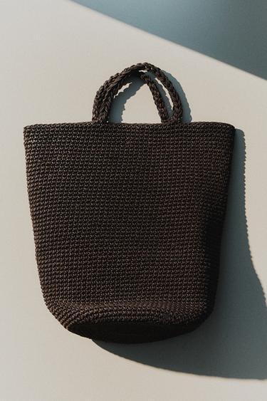 WOVEN-EFFECT BAG - Brown by Zara - Image 5