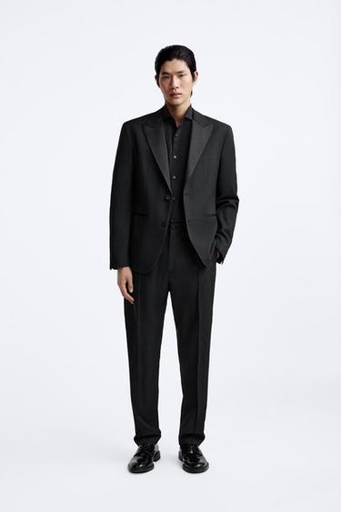 КОСТЮМНЫЙ ПИДЖАК В СТИЛЕ СМОКИНГА — ЧЕРНЫЙ от Zara — изображение 0