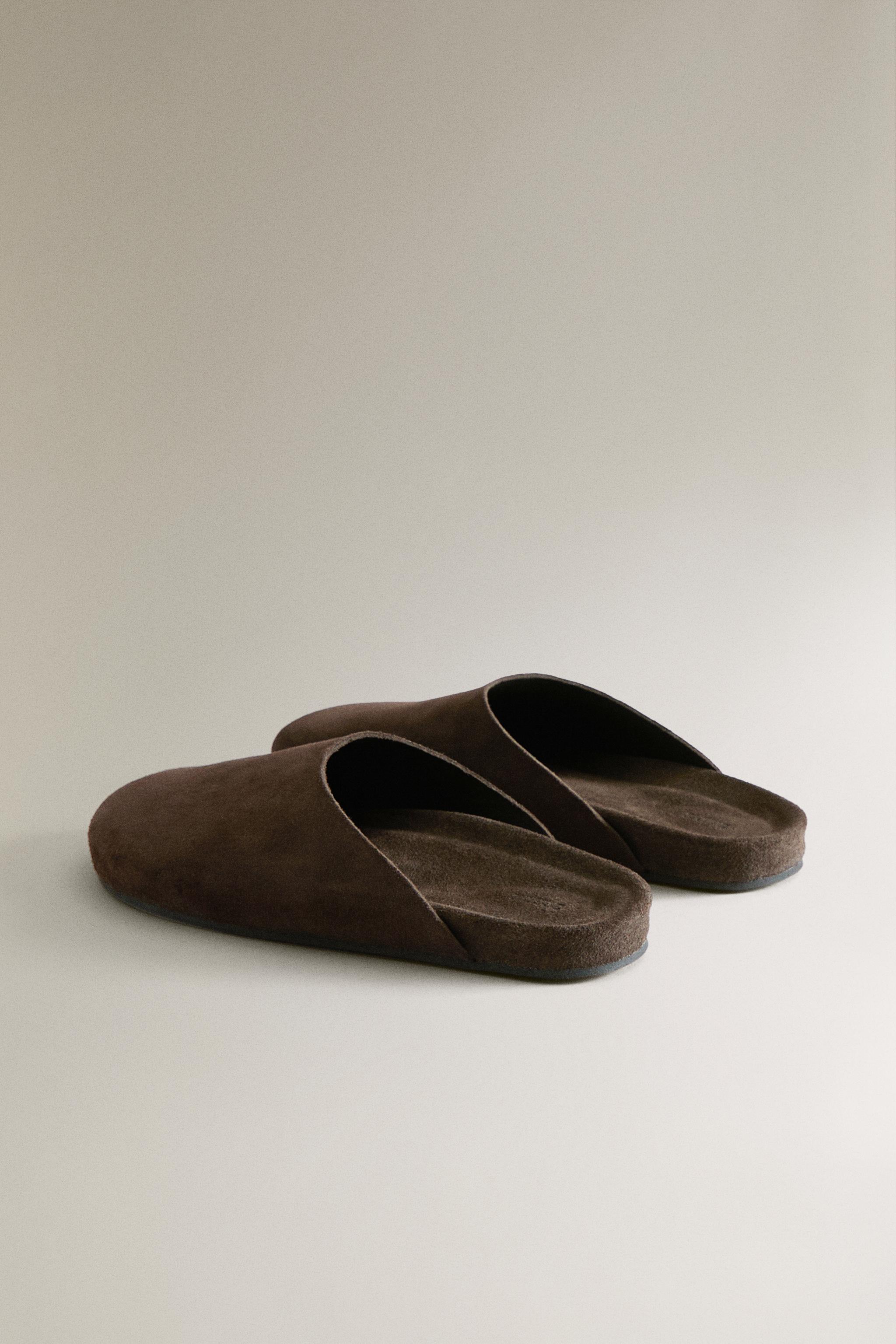 MINIMALIST LEATHER MULE CLOG SLIPPERS