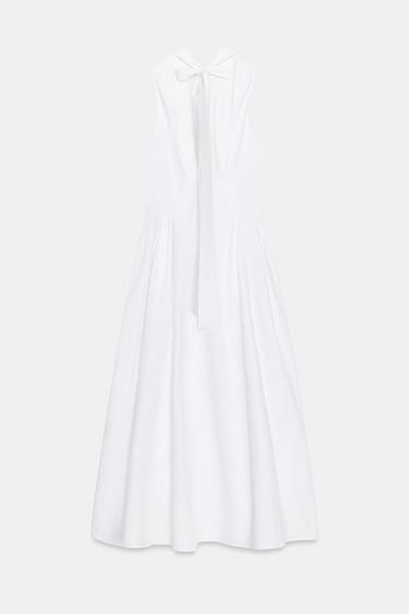 OPEN BACK MIDI DRESS - White by Zara - Image 5