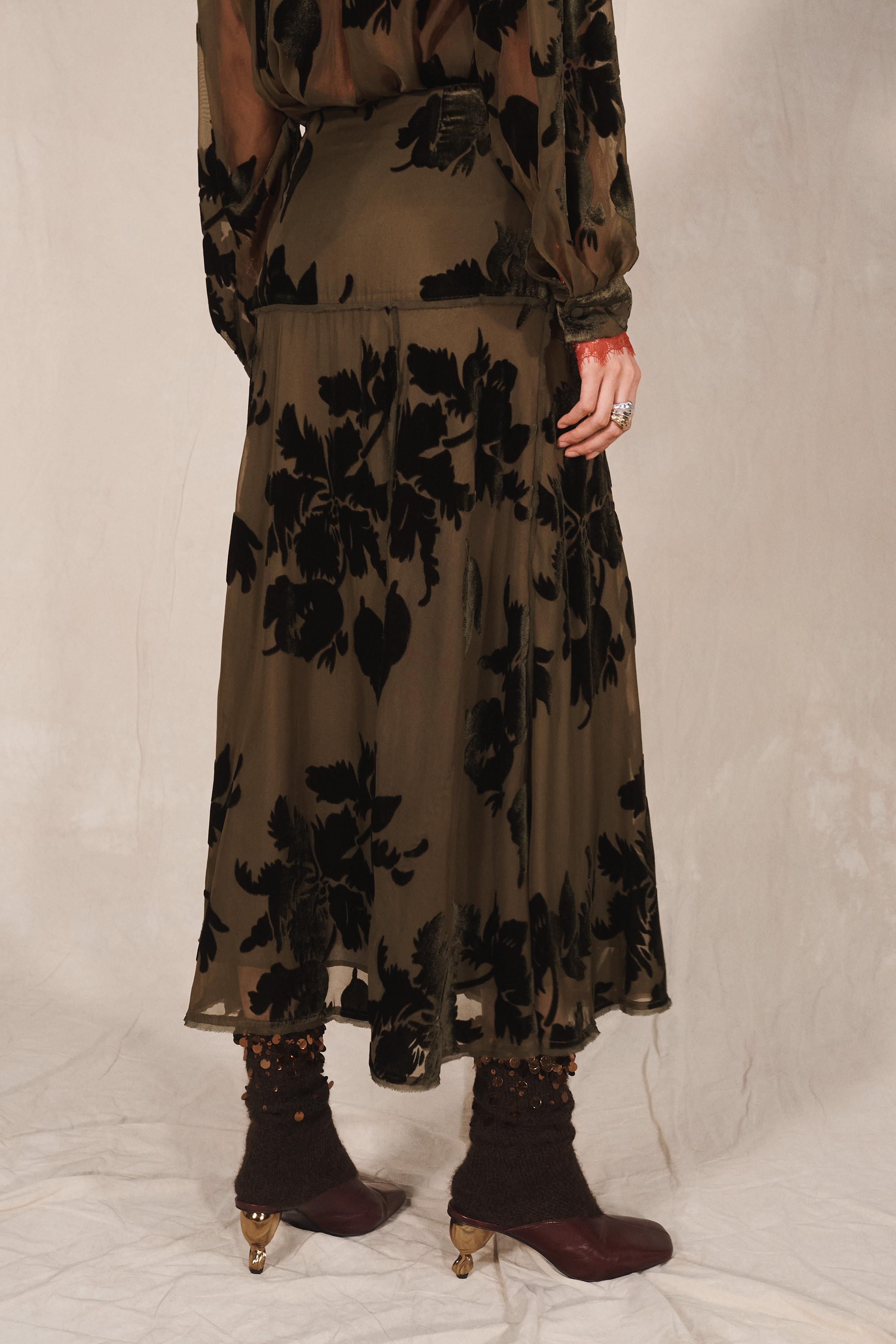 JUPE À FLEURS DÉVORÉES ÉDITION LIMITÉE