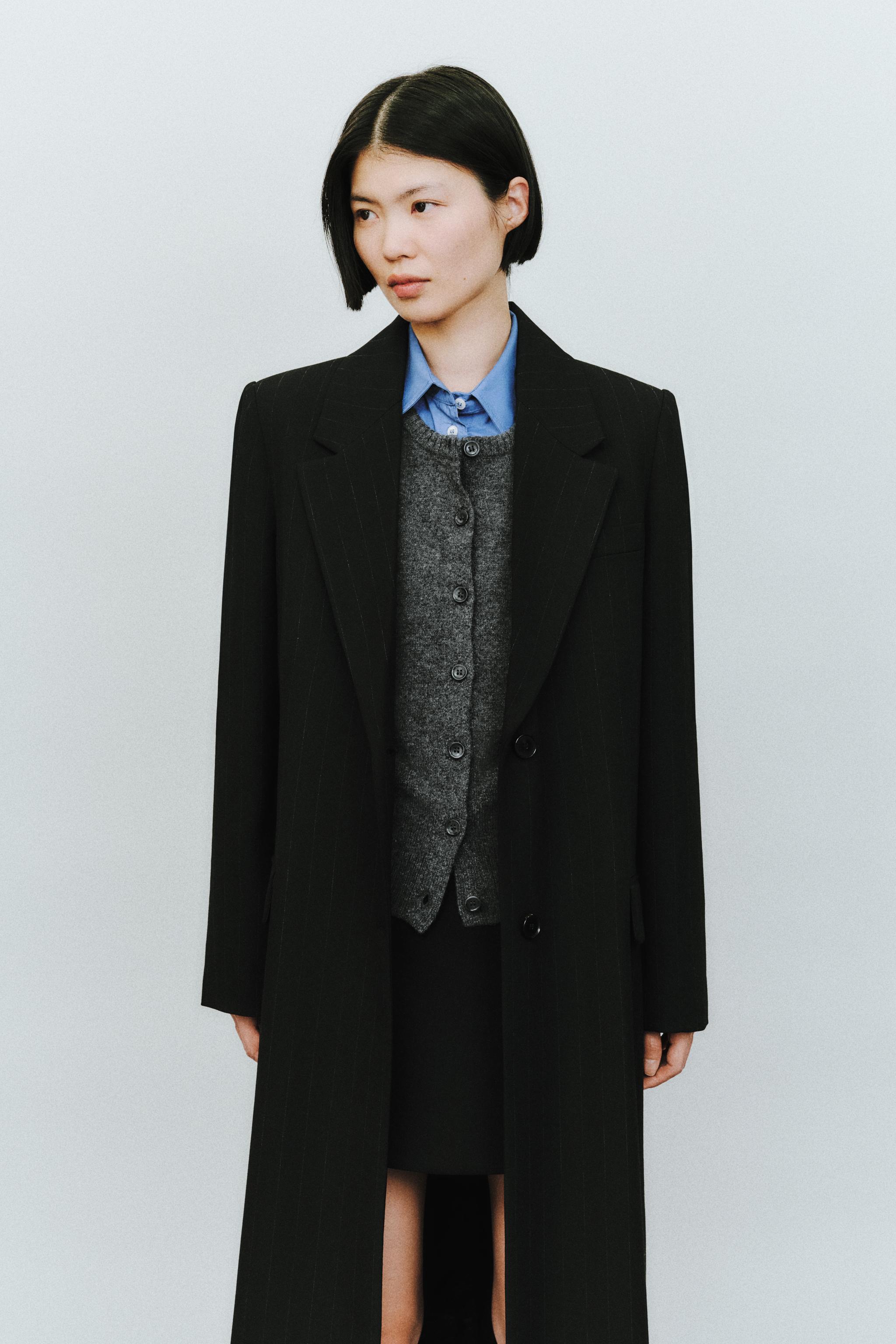 ウール100% ベーシックカーディガン - ダークグレー | ZARA