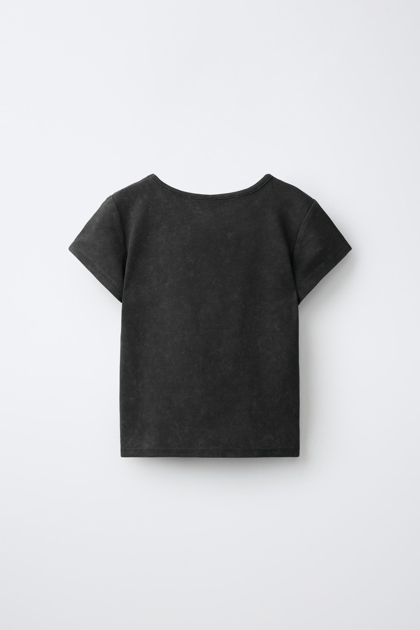 Детская футболка Zara Star Studded, цвет: Антрацитовый серый — фото 2