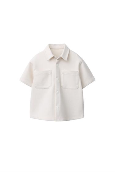 KOMFORTABEL SKJORTE - råhvid fra Zara