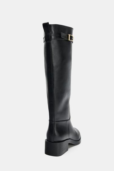 REITSTIEFEL MIT SCHNALLE - Schwarz von Zara