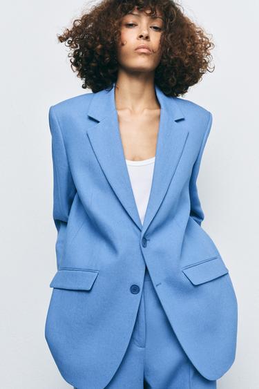 BLAZER MEZCLA LINO ZW COLLECTION - Celeste de Zara