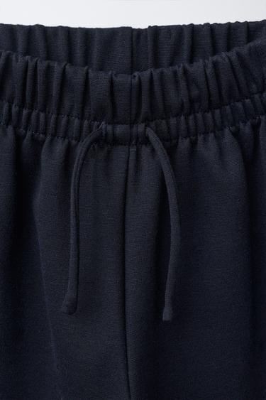 PANTALON BARREL EN MAILLE POINT ROME - Bleu marine de Zara - Image 2