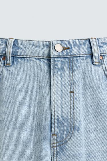COTTON-LYOCELL STRAIGHT-LEG JEANS - Light blue by Zara - Image 8